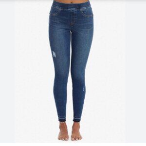 EUC: Spanx Distressed Denim Skinny Jean Leggings